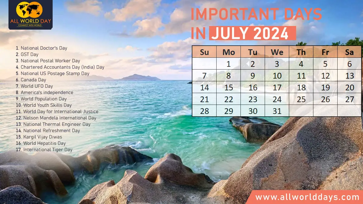 Important Days in July 2024